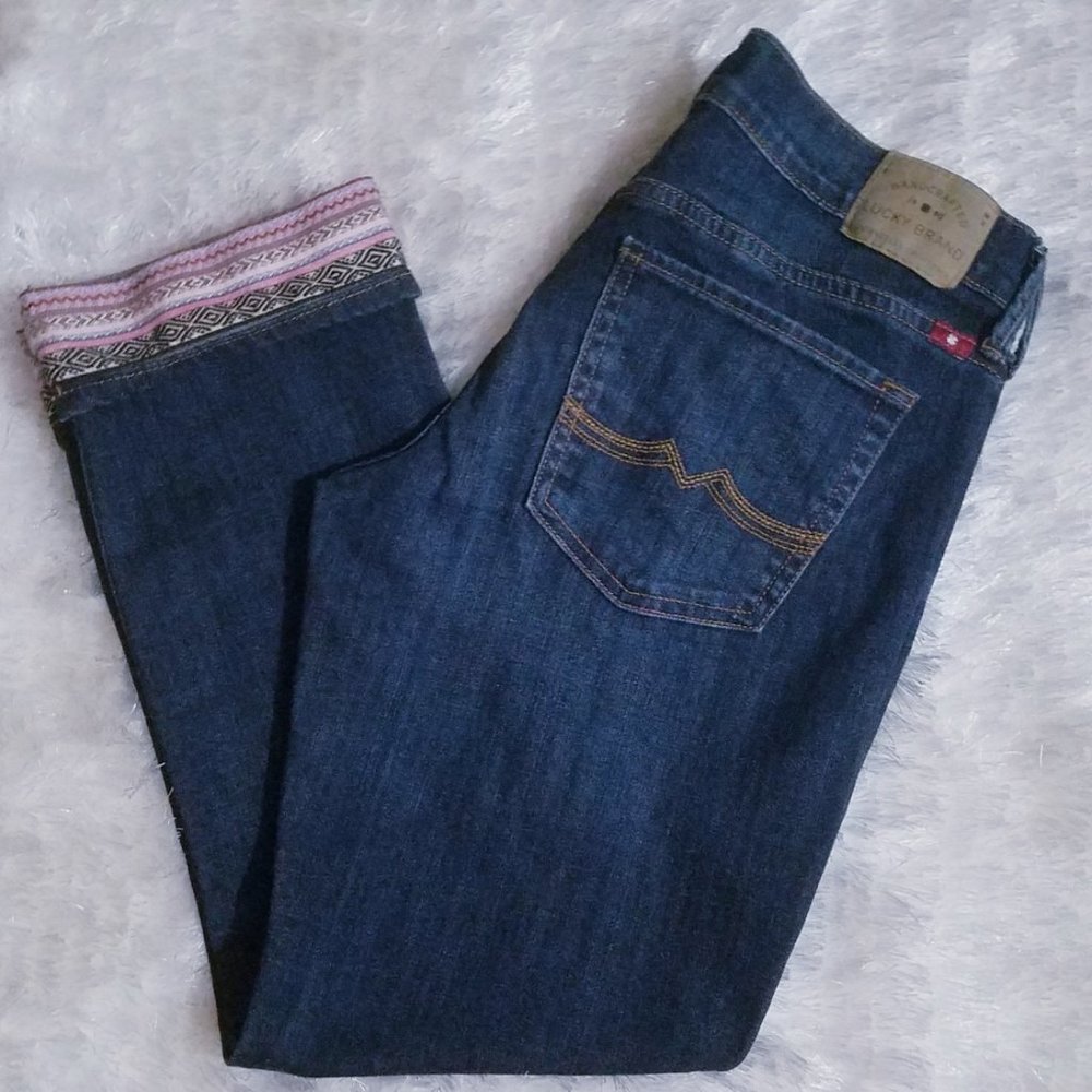 Lucky Brand Sweet Crop Cropped Jeans Boho Design